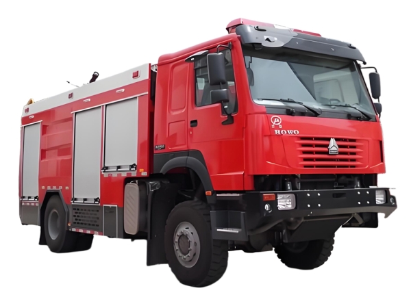 四驅豪沃5.5噸水罐消防車